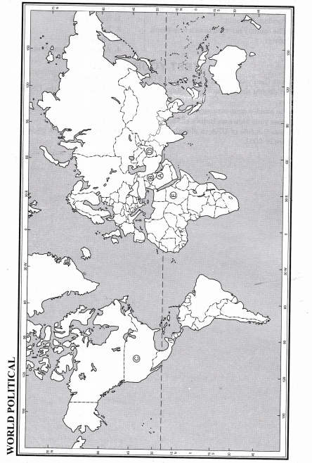 NCERT Solutions for Class 12 Political Science US Hegemony in World Politics Map Based Questions