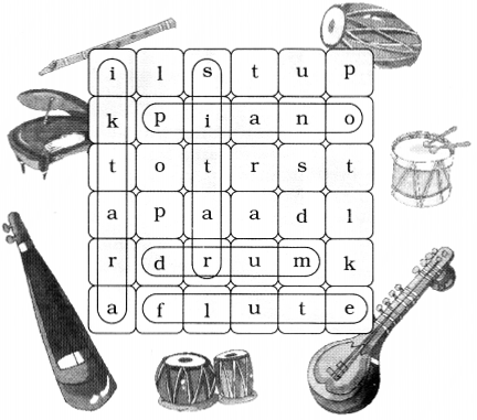 NCERT Solutions for Class 2 English Chapter 16 I am the Music Man Lets Write Q2