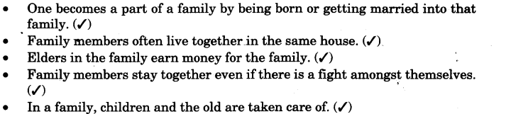 NCERT Solutions for Class 3 EVS Families Can Be Different Q4.1