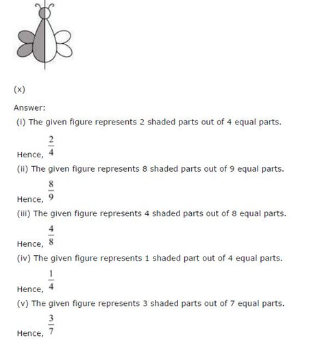 NCERT Solutions for Class 6 Maths Chapter 7 Fractions Ex 7.1 Q1.1