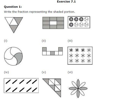 NCERT Solutions for Class 6 Maths Chapter 7 Fractions Ex 7.1 Q1