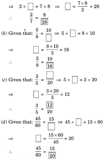 NCERT Solutions for Class 6 Maths Chapter 7 Fractions