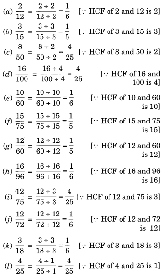 NCERT Solutions for Class 6 Maths Chapter 7 Fractions