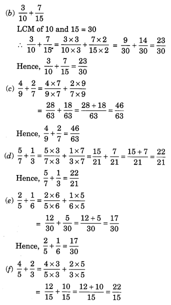 NCERT Solutions for Class 6 Maths Chapter 7 Fractions