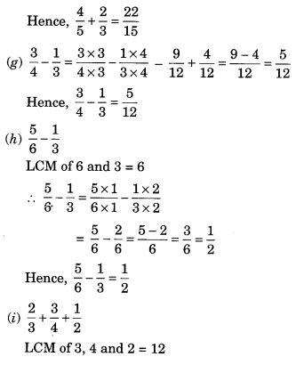 NCERT Solutions for Class 6 Maths Chapter 7 Fractions