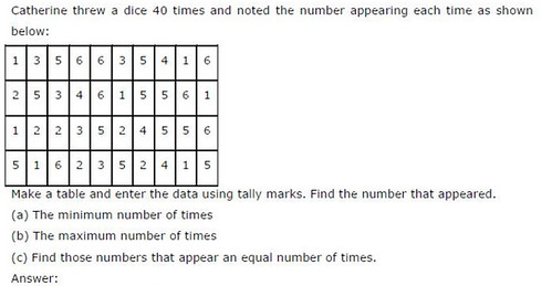 NCERT Solutions for Class 6 Maths Chapter 9 Data Handling Ex 9.1 Q5