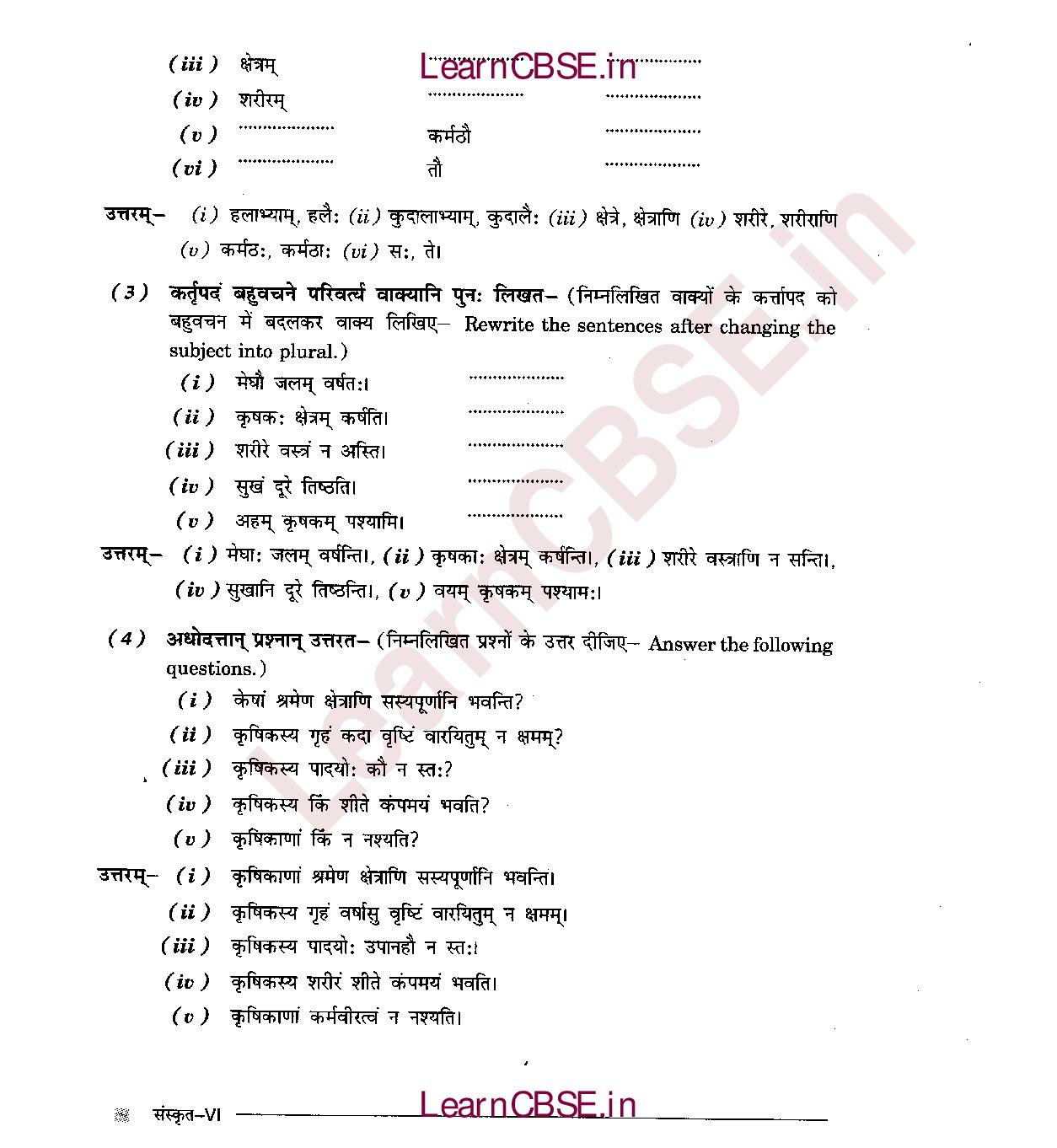 NCERT Solutions for Class 6 Sanskrit Chapter 10 कृषिकाः कर्मवीरः 6