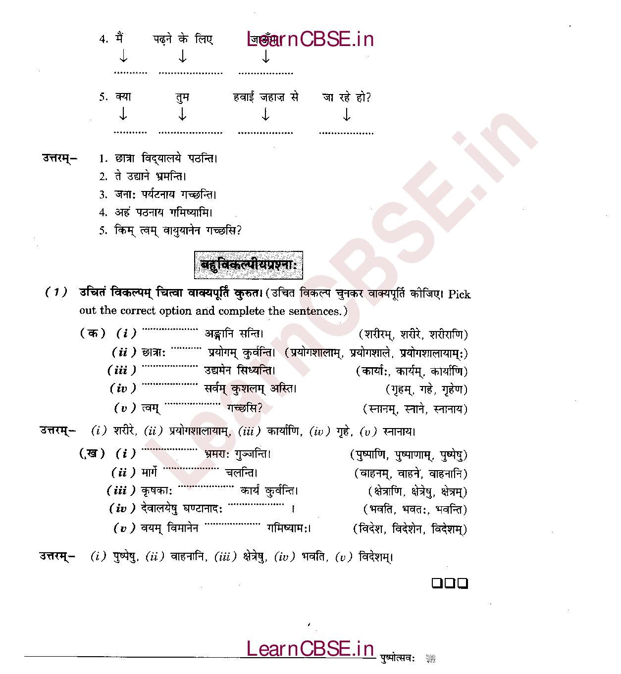 NCERT Solutions for Class 6 Sanskrit Chapter 11 पुष्पोत्सवः 8