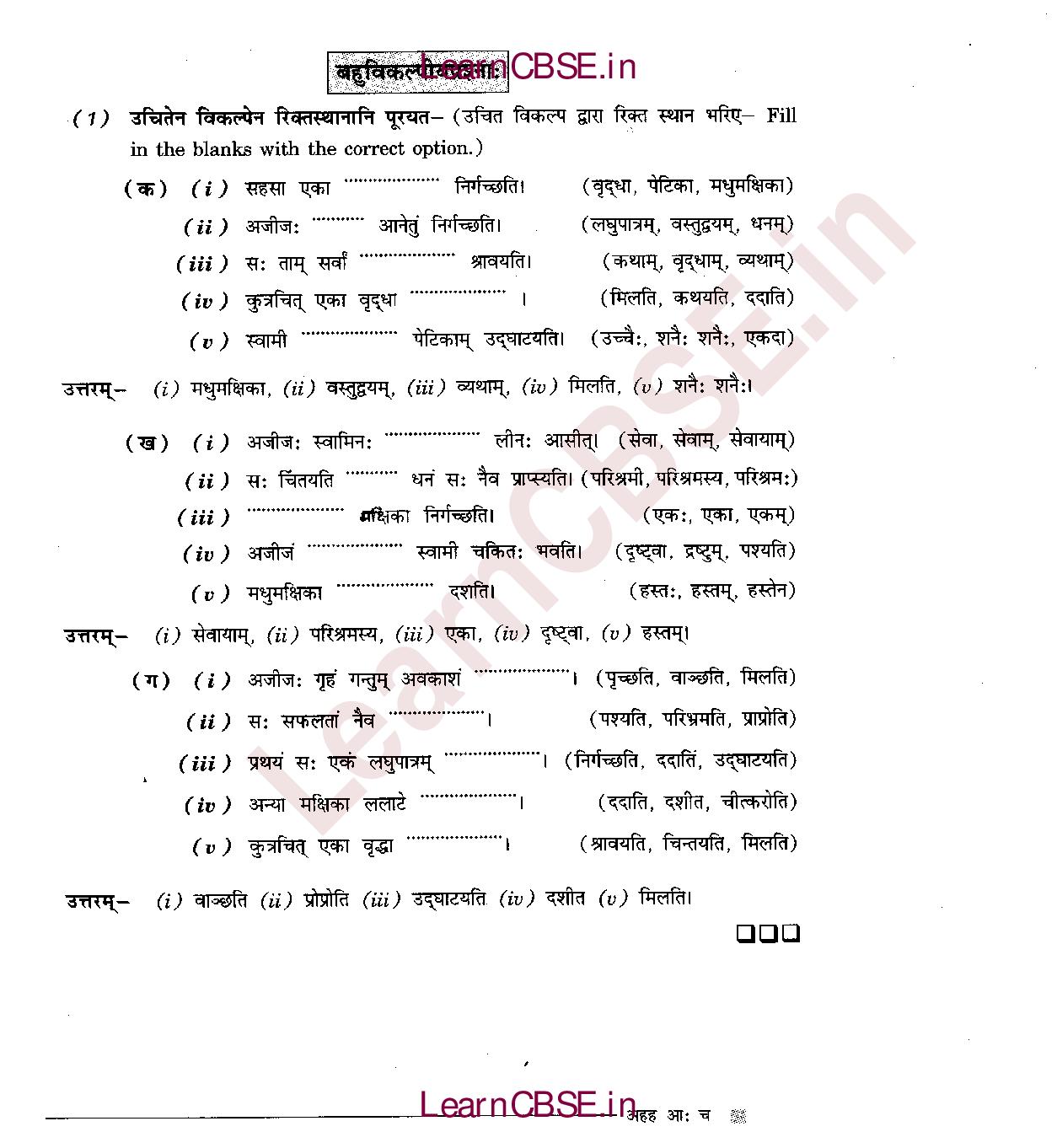 NCERT Solutions for Class 6 Sanskrit Chapter 14 अहह आः च 8