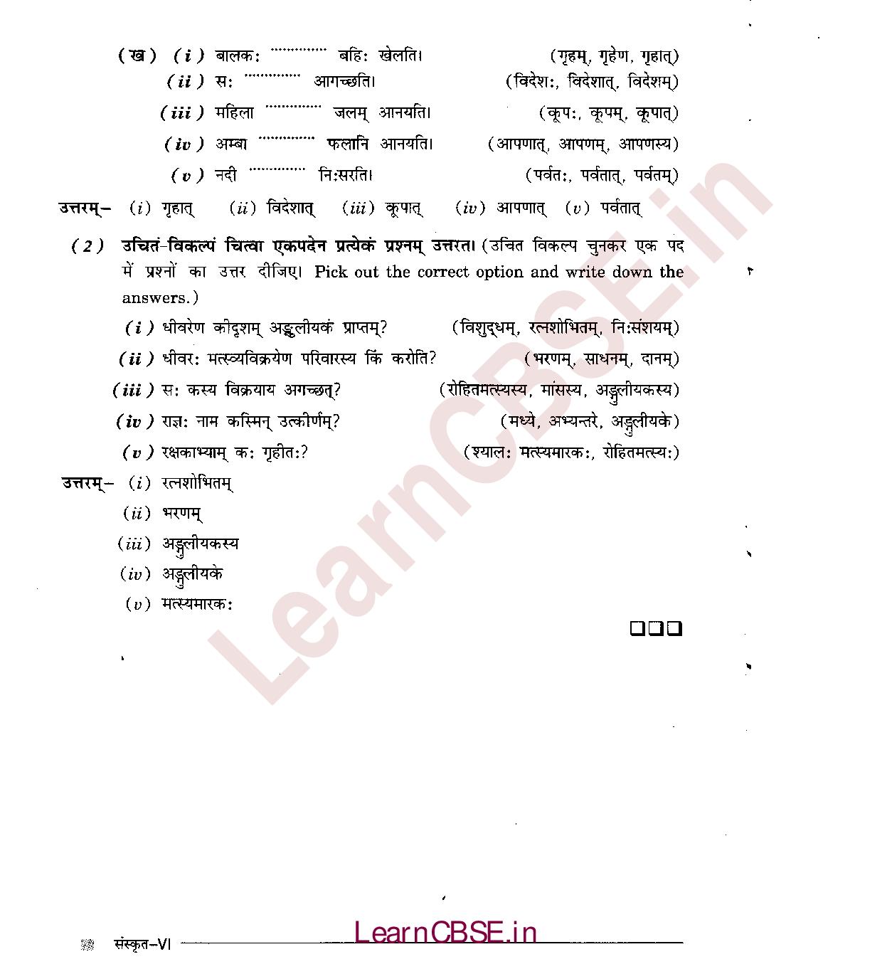 NCERT Solutions for Class 6 Sanskrit Chapter 9 अडगुलीयकं प्राप्तम् 10