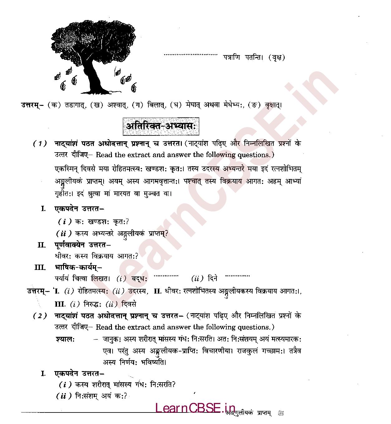NCERT Solutions for Class 6 Sanskrit Chapter 9 अडगुलीयकं प्राप्तम् 7