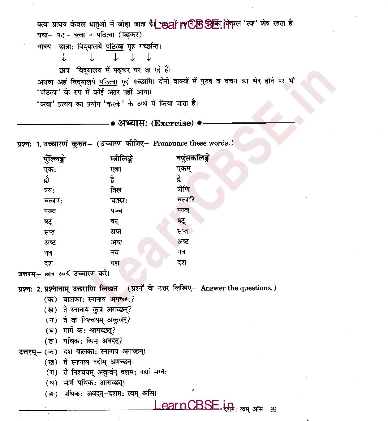 NCERT Solutions for Class 6th Sanskrit Chapter 12 दशमः त्वम् असि 4