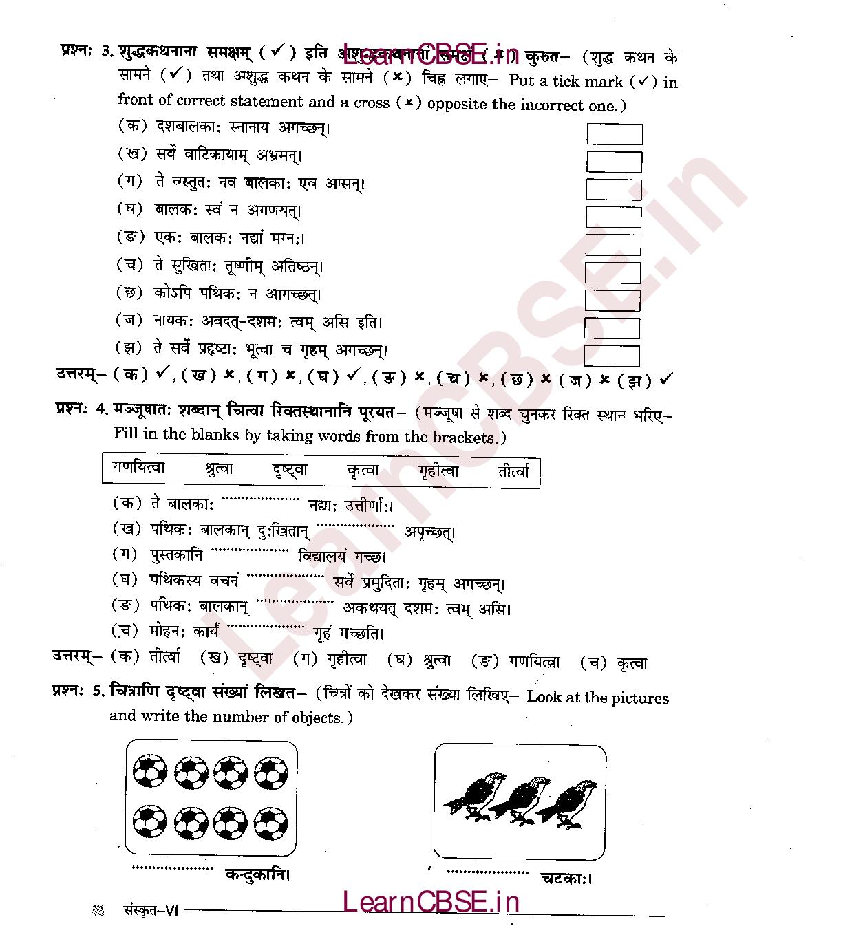 NCERT Solutions for Class 6th Sanskrit Chapter 12 दशमः त्वम् असि 5
