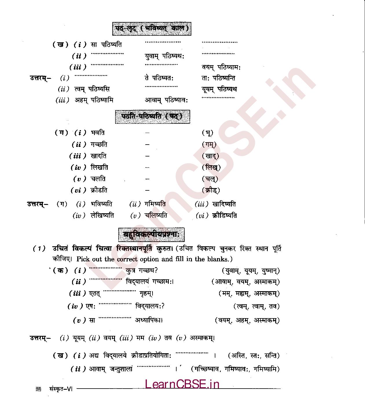 NCERT Solutions for Class 6th Sanskrit Chapter 4 - क्रीडास्पर्धा 10