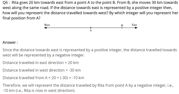 NCERT Solutions for Class 7 Maths Chapter 1 Integers Ex 1.1 Q6