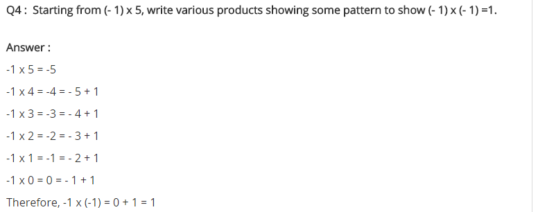 NCERT Solutions for Class 7 Maths Chapter 1 Integers Ex 1.3 Q4