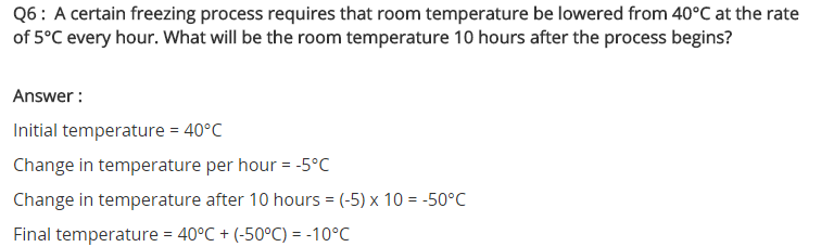 NCERT Solutions for Class 7 Maths Chapter 1 Integers Ex 1.3 Q6