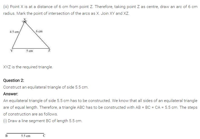 NCERT Solutions for Class 7 Maths Chapter 10 Practical Geometry Ex 10.2 Q2