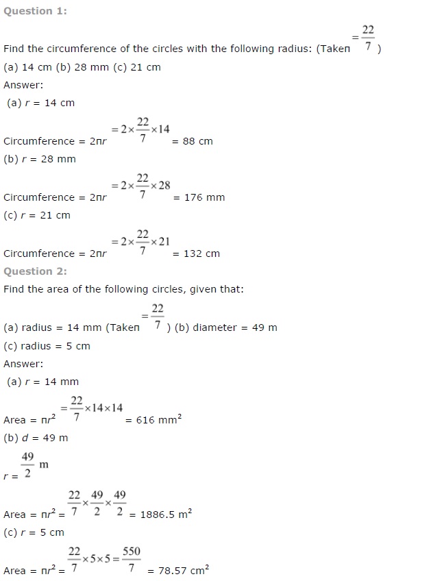 NCERT Solutions for Class 7 Maths Chapter 11 Perimeter and Area Ex 11.3 Q1