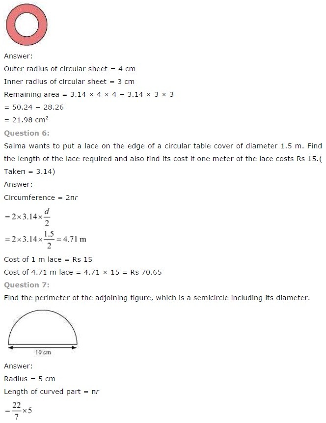 NCERT Solutions for Class 7 Maths Chapter 11 Perimeter and Area Ex 11.3 Q3