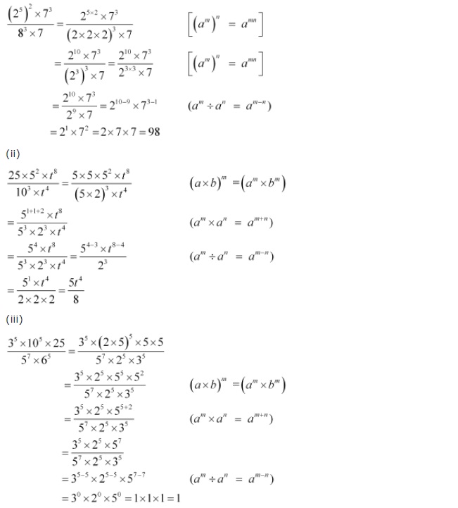 NCERT Solutions for Class 7 Maths Chapter 13 Exponents and Powers Ex 13.2 Q6