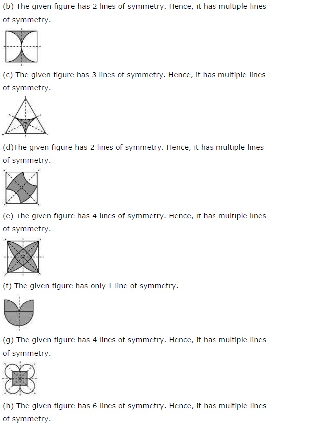 NCERT Solutions for Class 7 Maths Chapter 14 Symmetry Ex 14.1 Q4.1
