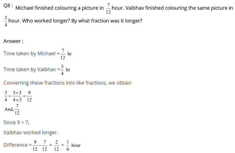 NCERT Solutions for Class 7 Maths Chapter 2 Fractions and Decimals Ex 2.1 Q8