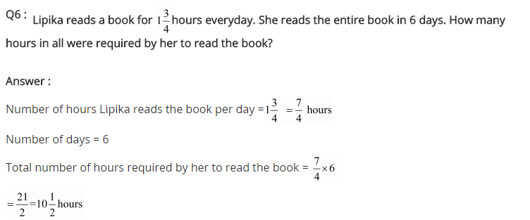 NCERT Solutions for Class 7 Maths Chapter 2 Fractions and Decimals Ex 2.3 Q6