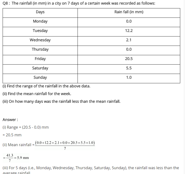NCERT Solutions for Class 7 Maths Chapter 3 Data Handling Ex 3.1 Q8