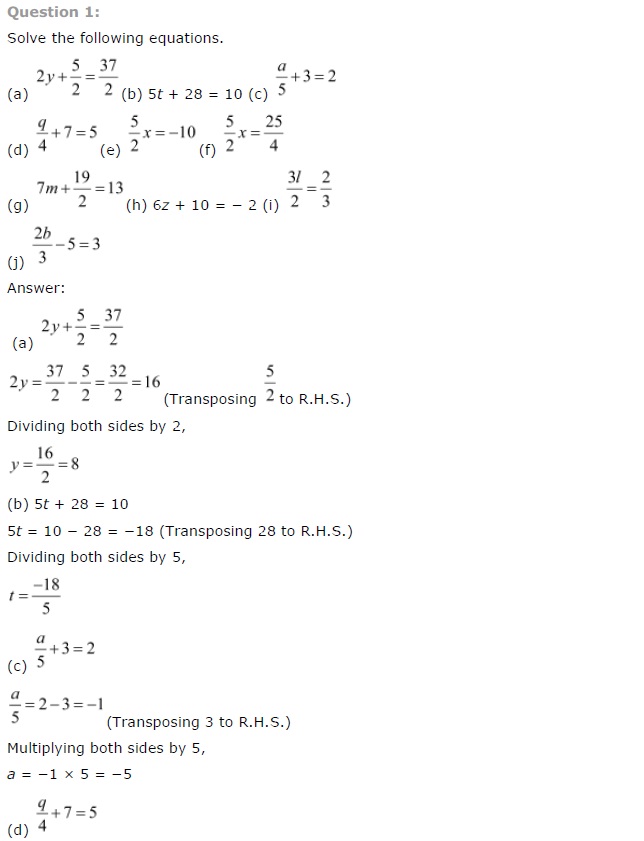NCERT Solutions for Class 7 Maths Chapter 4 Simple Equations Ex 4.3 Q1