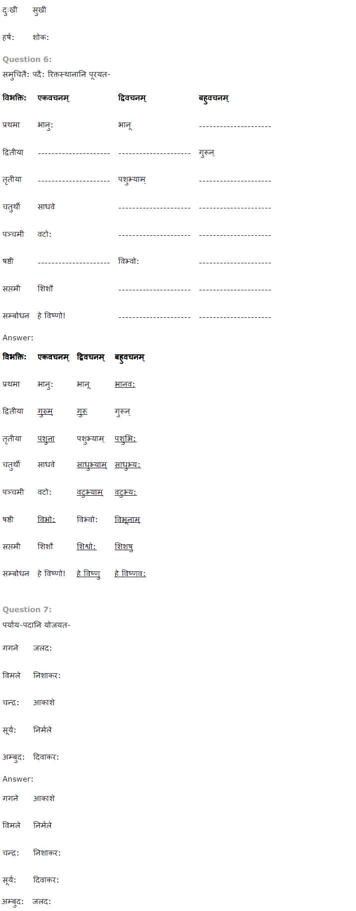 NCERT Solutions for Class 7th Sanskrit Chapter 9 विमानायं रचयाम 2