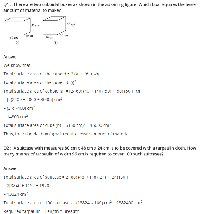 NCERT Solutions for Class 8 Maths Chapter 11 Mensuration Ex 11.3 q-1