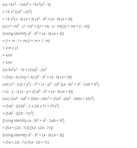 NCERT Solutions for Class 8 Maths Chapter 14 Factorisation Ex 14.2 Q2.1