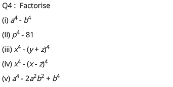 NCERT Solutions for Class 8 Maths Chapter 14 Factorisation Ex 14.2 Q4
