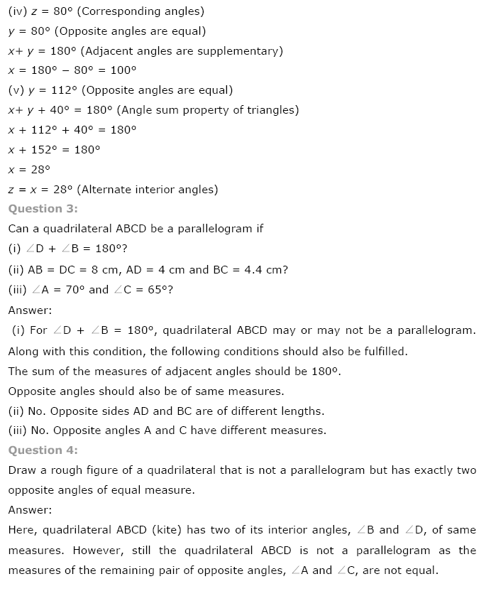 NCERT Solutions for Class 8 Maths Chapter 3 Understanding Quadrilaterals Ex 3.3 q-3