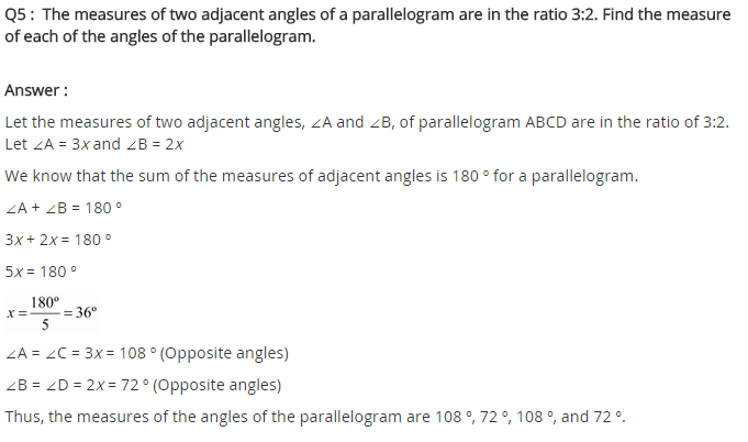 NCERT Solutions for Class 8 Maths Chapter 3 Understanding Quadrilaterals Ex 3.3 q-5