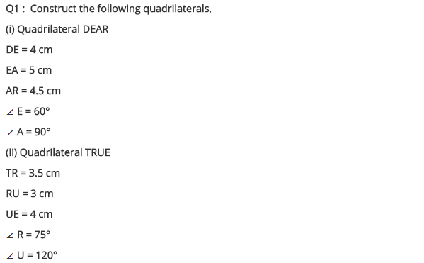 NCERT Solutions for Class 8 Maths Chapter 4 Practical Geometry Ex 4.4 A1