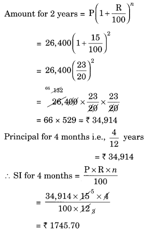 NCERT Solutions for Class 8 Maths Chapter 8 Comparing Quantities Ex 8.3 Q2