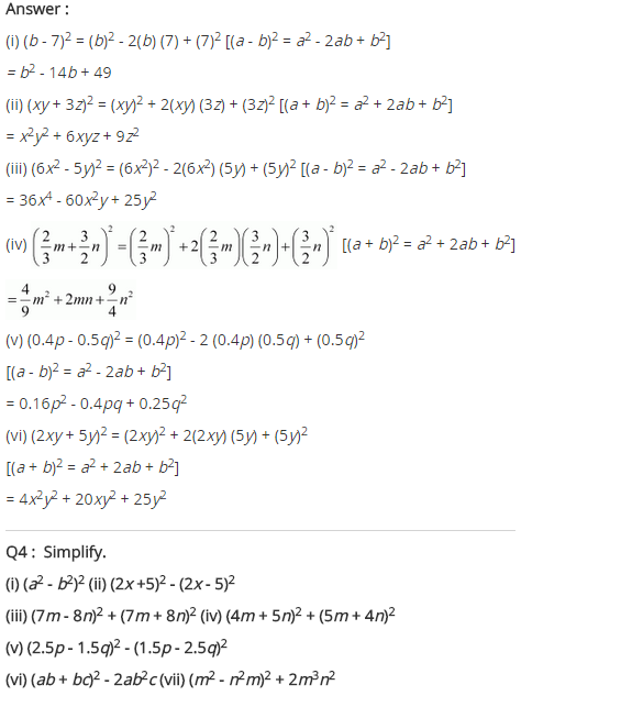 NCERT Solutions for Class 8 Maths Chapter 9 Algebraic Expressions and Identities Ex 9.5 q-3