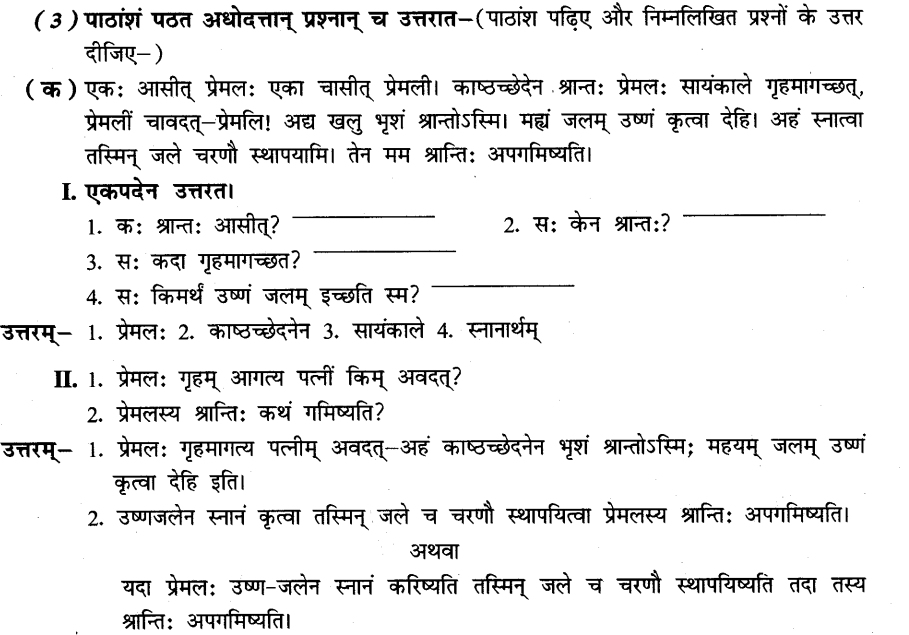 NCERT Solutions for Class 8th Sanskrit Chapter 6 प्रेमलस्य प्रेमल्याश्च कथा 8