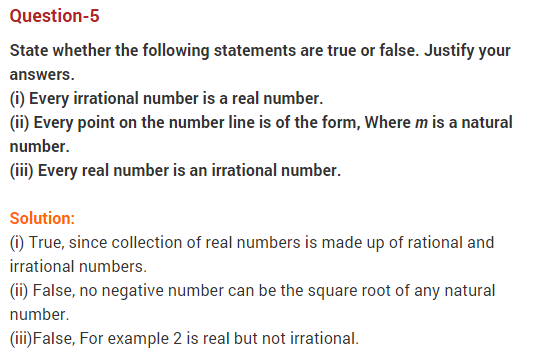 NCERT Solutions for Class 9 Maths Chapter 1 Number Systems Ex 1.2 q5
