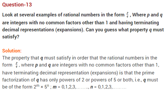 NCERT Solutions for Class 9 Maths Chapter 1 Number Systems Ex 1.3 q13