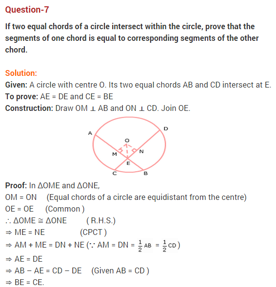 NCERT Solutions for Class 9 Maths Chapter 10 Circles Ex 10.4 A7