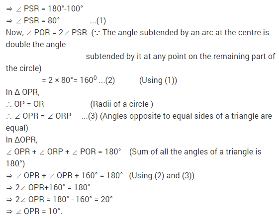 NCERT Solutions for Class 9 Maths Chapter 10 Circles Ex 10.5 A3.1