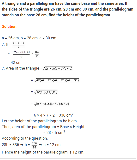 NCERT Solutions for Class 9 Maths Chapter 12 Heron's Formula Ex 12.2 A4