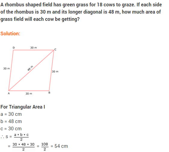 NCERT Solutions for Class 9 Maths Chapter 12 Heron's Formula Ex 12.2 A5