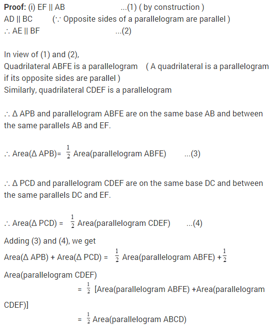 NCERT Solutions for Class 9 Maths Chapter 9 Areas of Parallelograms and Triangles Ex 9.2 A4.1