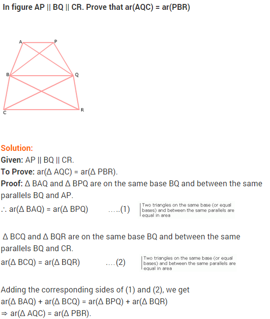 NCERT Solutions for Class 9 Maths Chapter 9 Areas of Parallelograms and Triangles Ex 9.3 A14
