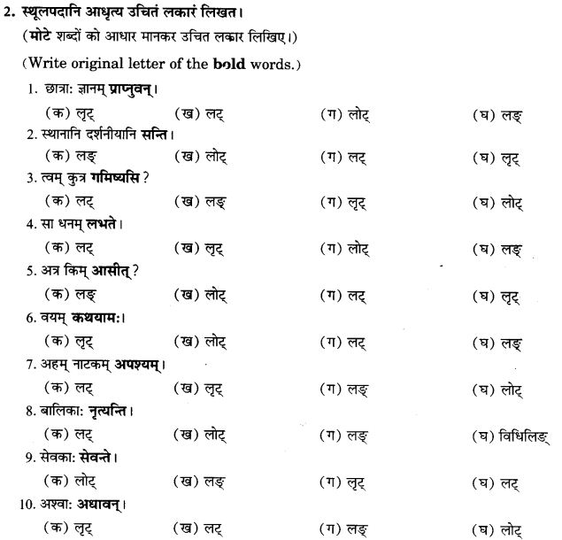 NCERT Solutions for Class 9th Sanskrit Chapter 10 Vidhiliga Lakarah 15
