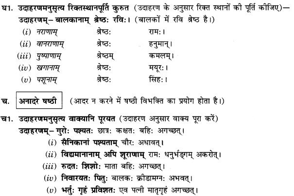 NCERT Solutions for Class 9th Sanskrit Chapter 15 Sambandha Karaka Prayogah 4